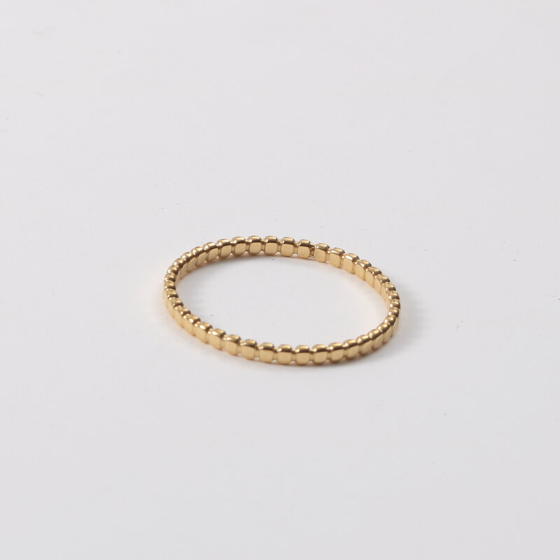Minimalist Creative Small Flat Round Gold Ring