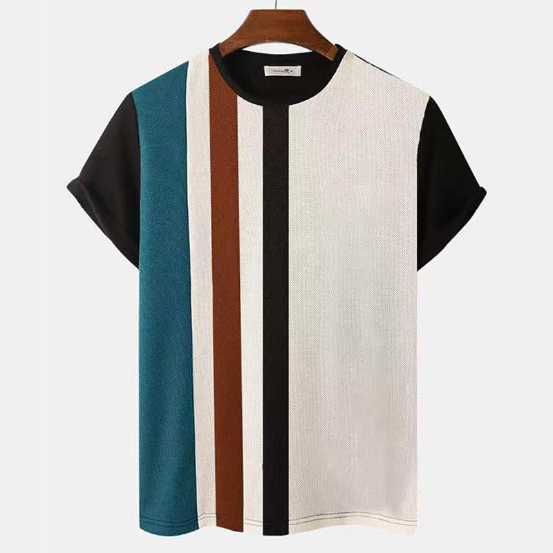 Men's Retro 3D Printed T-shirt Short Sleeve Top