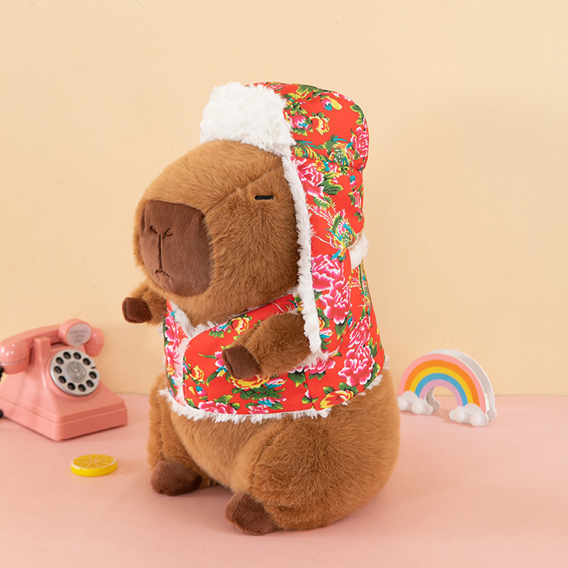 Northeast Big Flower Jacket Kappibara Capybara Plush Toy