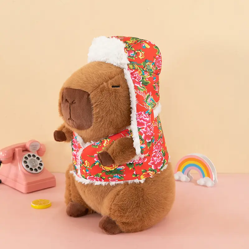 Northeast Big Flower Jacket Kappibara Capybara Plush Toy