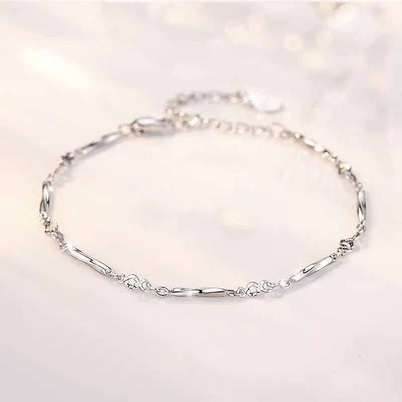 Fashionable Couple Bracelets Sterling Silver Plated