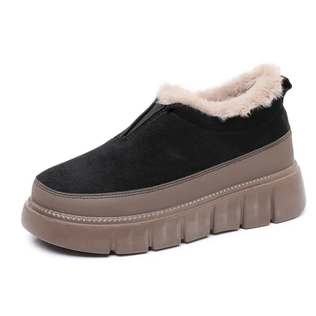 Womens Soft soled Thickened Insulated Snow Boots Black - Shop at LoveMi