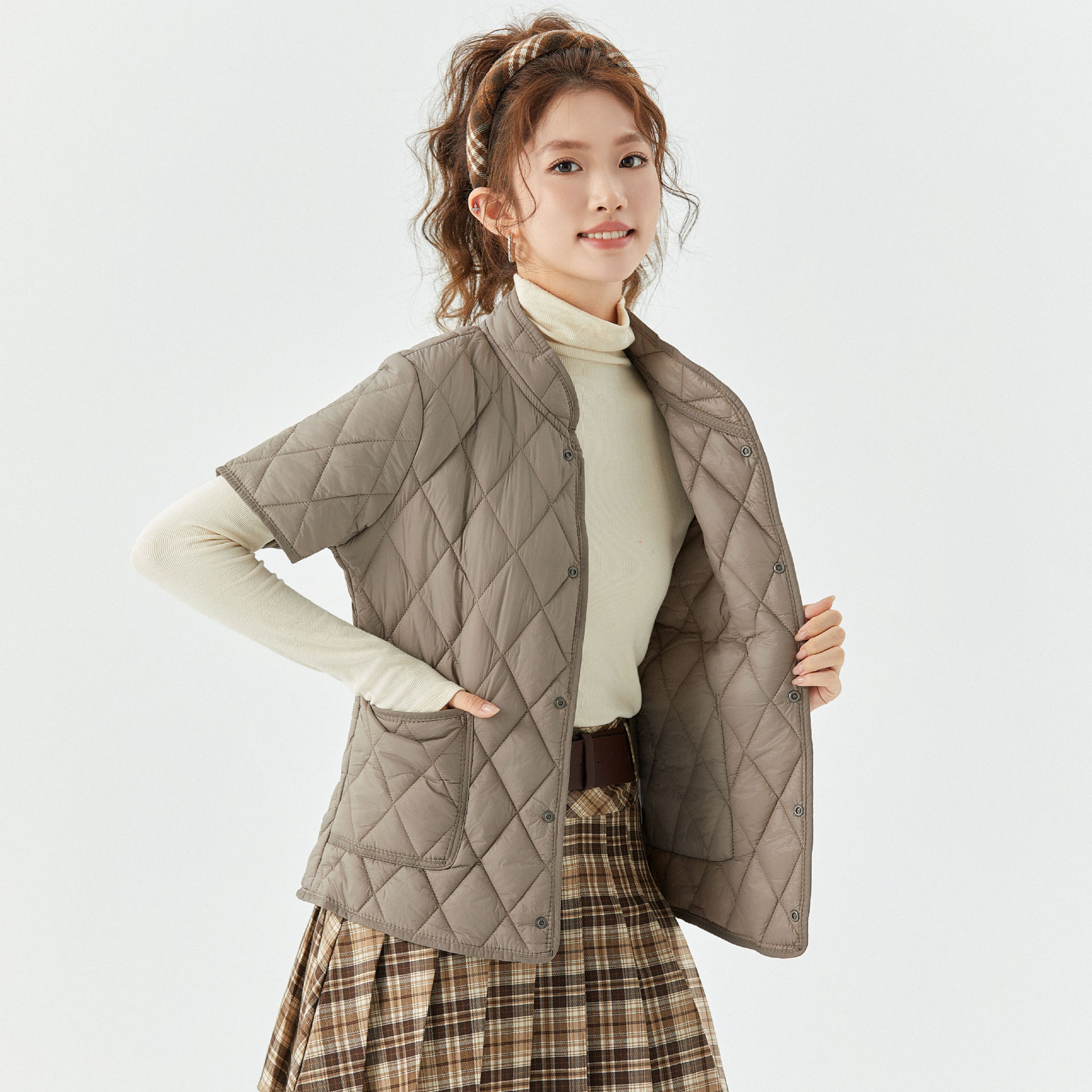 Womens Cotton-lined Cozy Home Wear Cotton Jacket