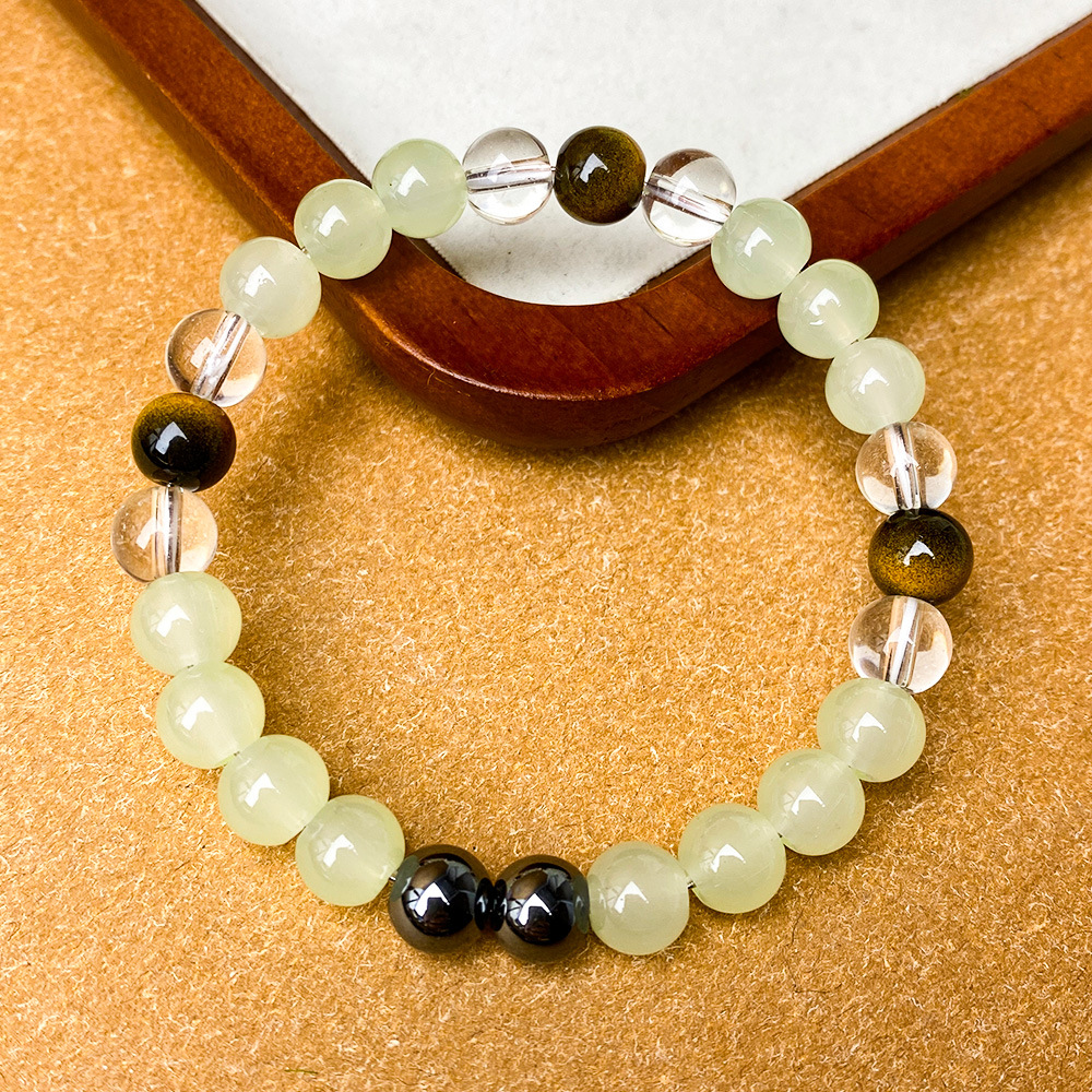 Tiger Eye And Clear Quartz Bracelet