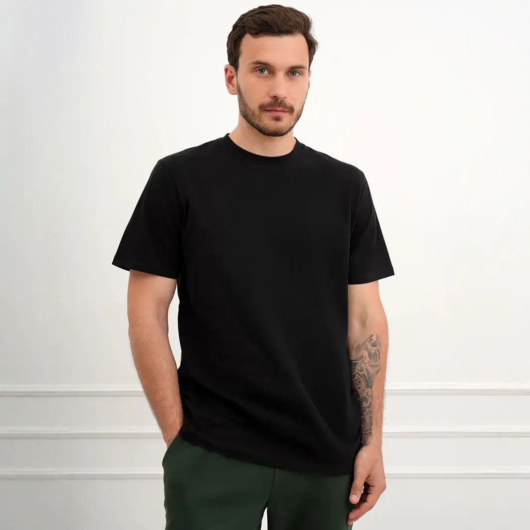Mens Pure Cotton T-shirt Moisture-wicking