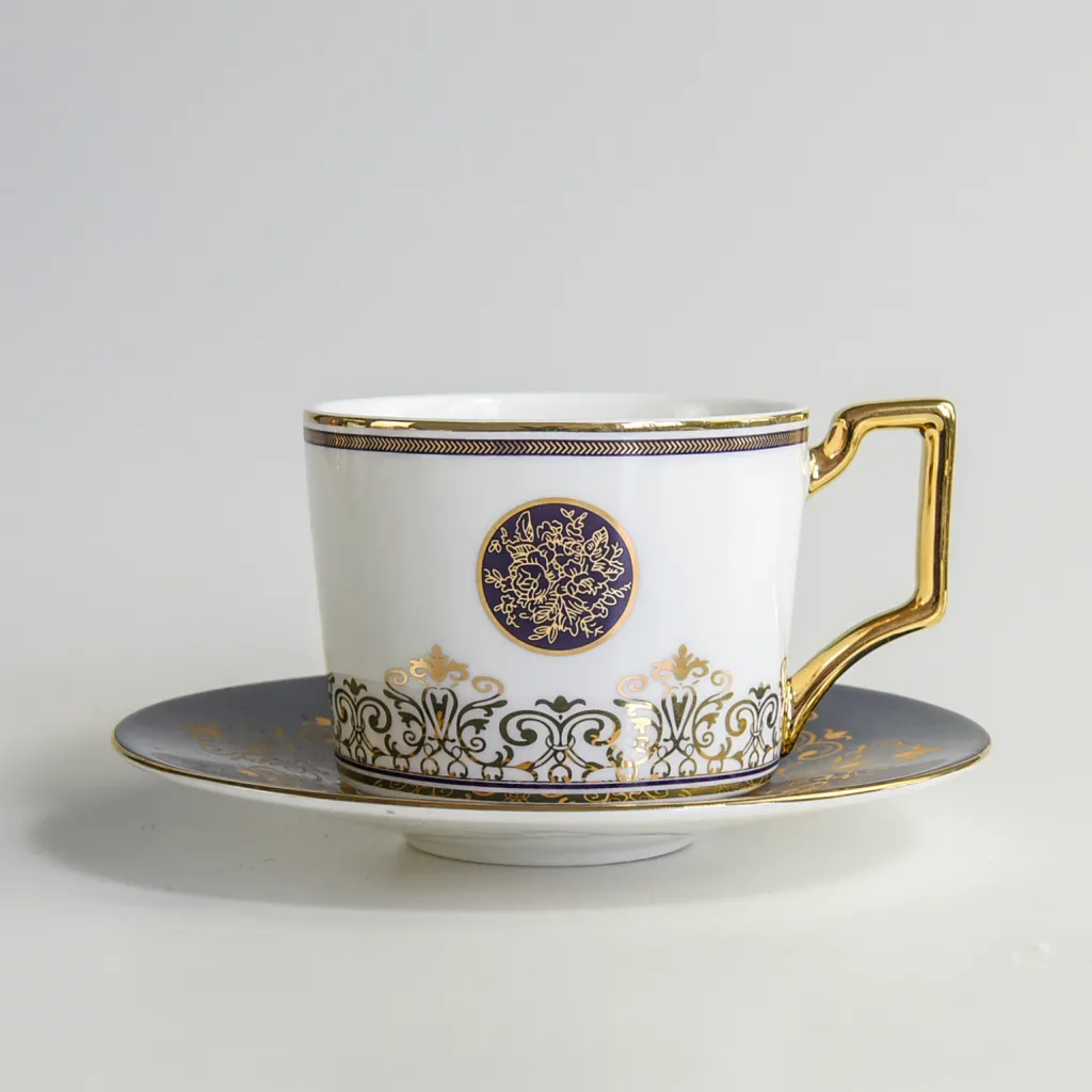Ceramic Cup Dish Afternoon Tea Cup European Bone China Coffee Cup And Saucer Suit Meeting Sale Gift Gift - Style 2
