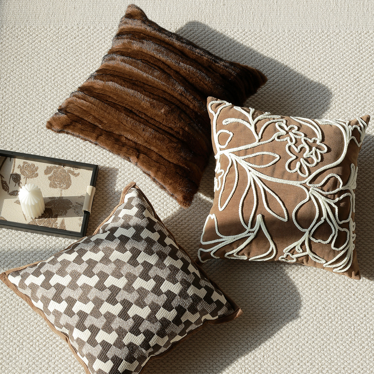 Nordic Vintage Living Room Jacquard Pillow Covers
