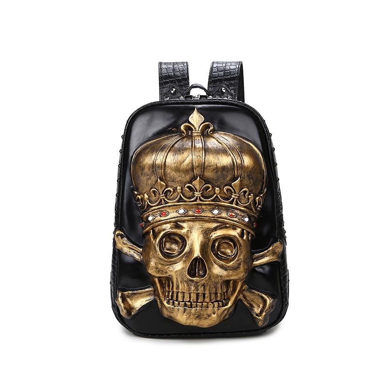 Title 21, Personality Skull Creative Punk Backpack for Wo...