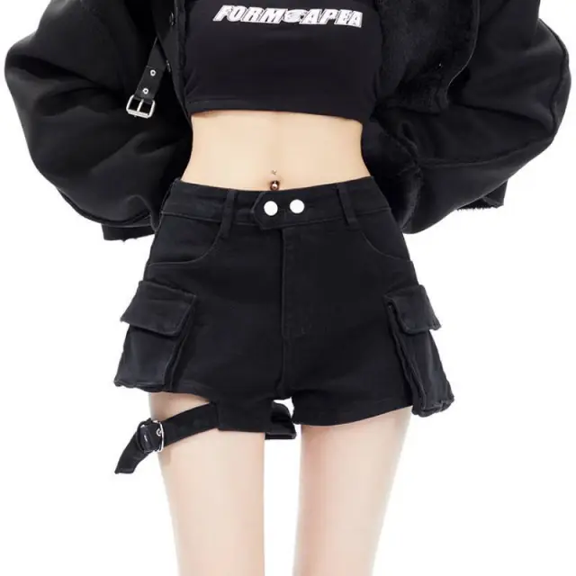 Women's Fashionable American Retro Jeans Black - Shop at LoveMi