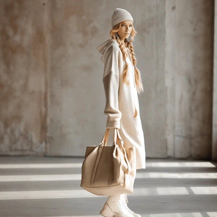 Fleece Hooded Maxi Dress, picture 4 of 5