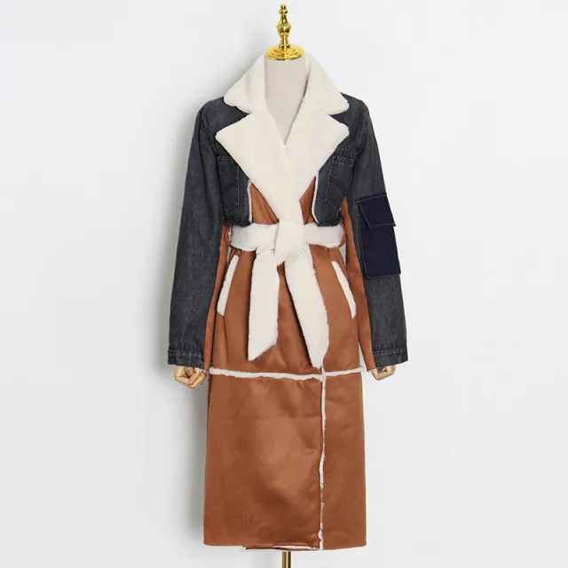 Fashion Denim Long Cotton Jacket Black - Shop at LoveMi