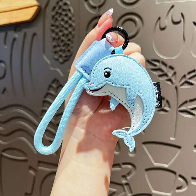 Original Marine Animal Leather Dolphin Keychain Dolphin - Shop at LoveMi