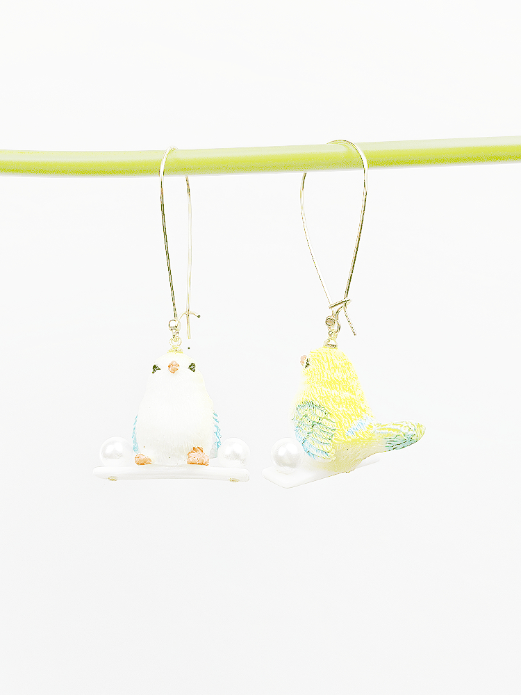 Handmade Homemade Cute Cartoon Standing Bird Creative Earrings