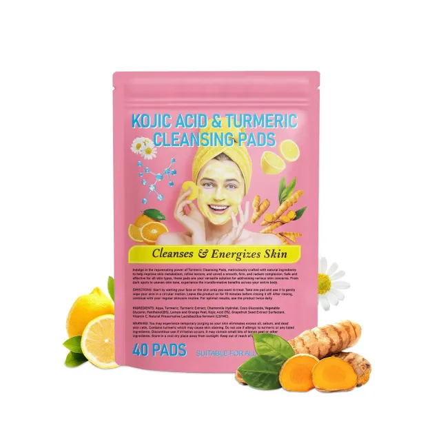Gentle Skin Care Daily Cleaning Exfoliating Compressed Sponge Turmeric Kojic Acid Cleansing Pad 40Pcs - Shop at LoveMi