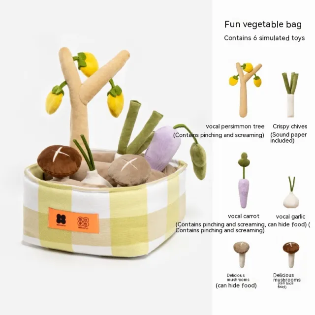 Hidden Food Consumption Physical Dog Food Leakage Educational Toys Fun Fruit And Vegetable Bag - Shop at LoveMi