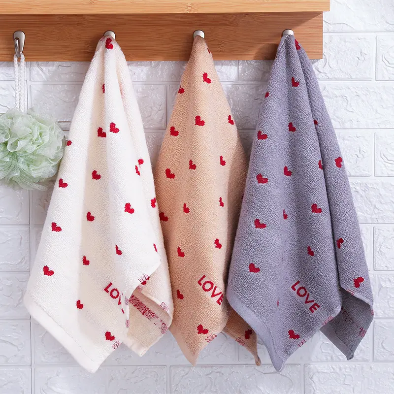 Pure Cotton Couple Embroidery Household Towels