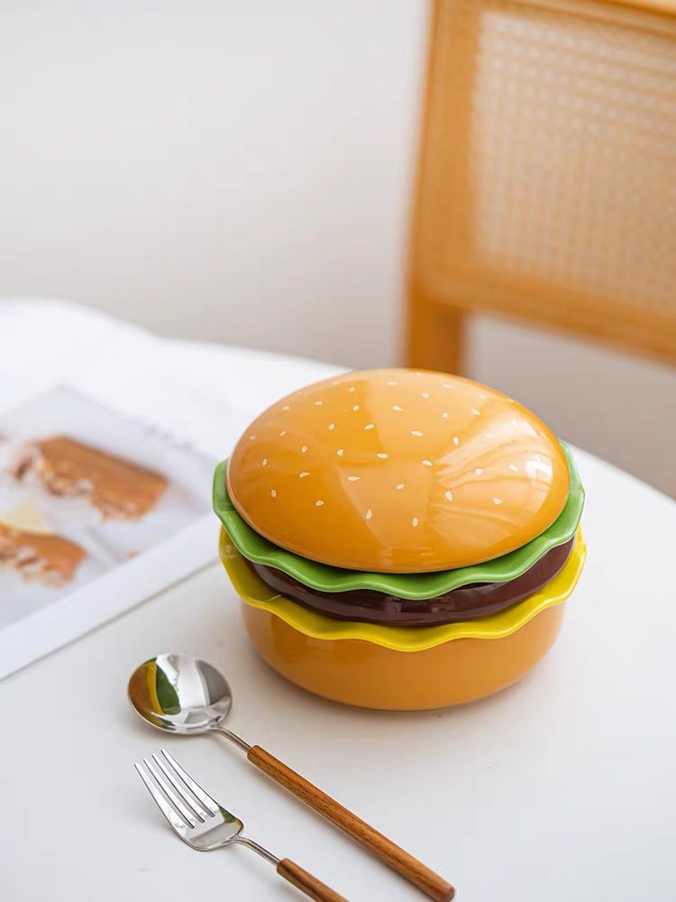 Title 10, For One Person Hamburger Shape Creative Ceramic...