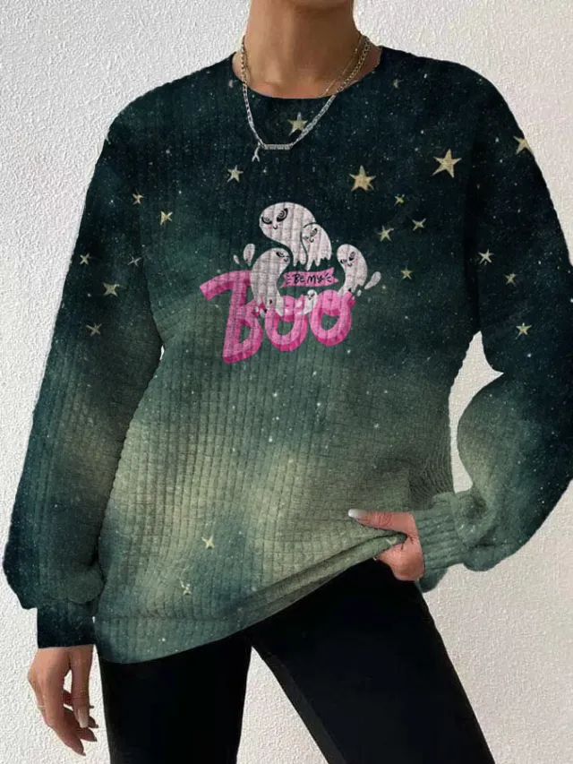 Women's Round Neck Sweater 3D Digital Printing Zzy2023080219 - Shop at LoveMi