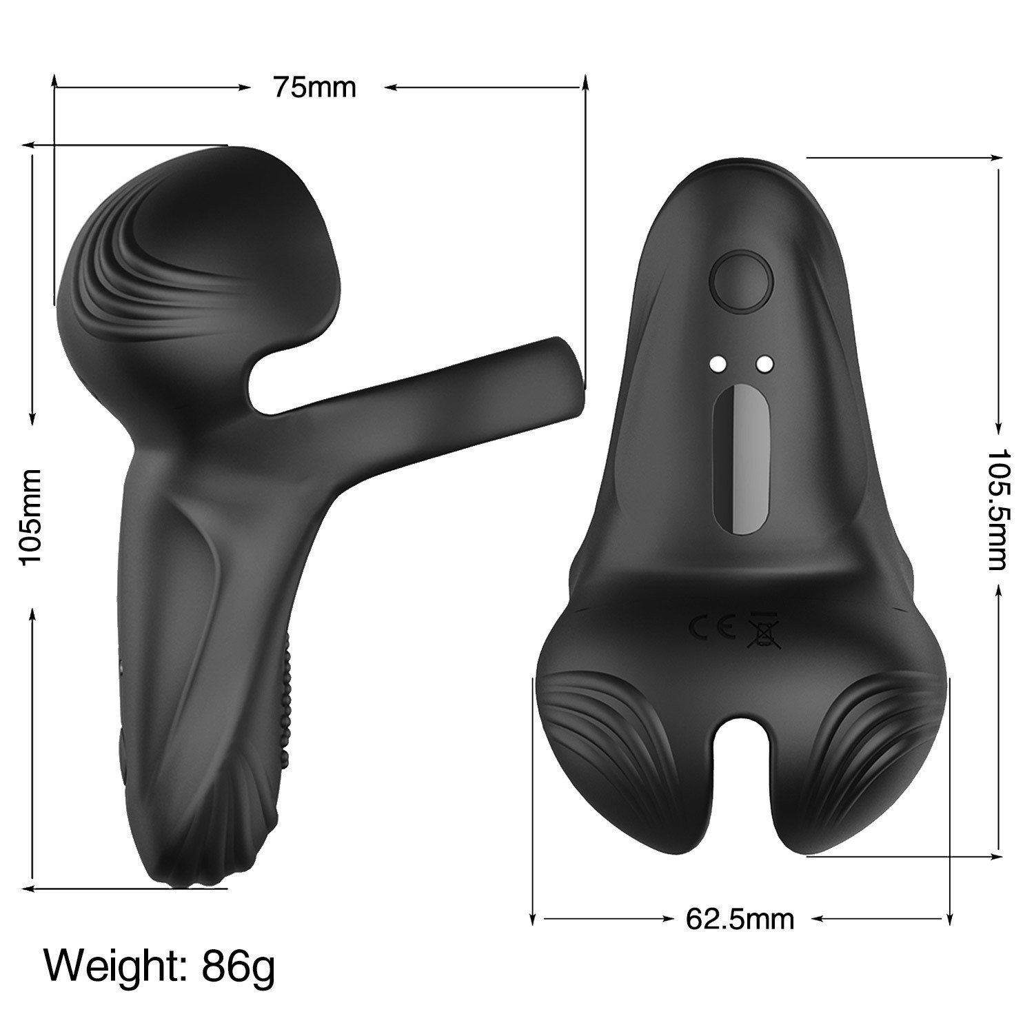 Perona Egg-shaped Ejaculation-Controlling Ring Rechargeable Electric Male