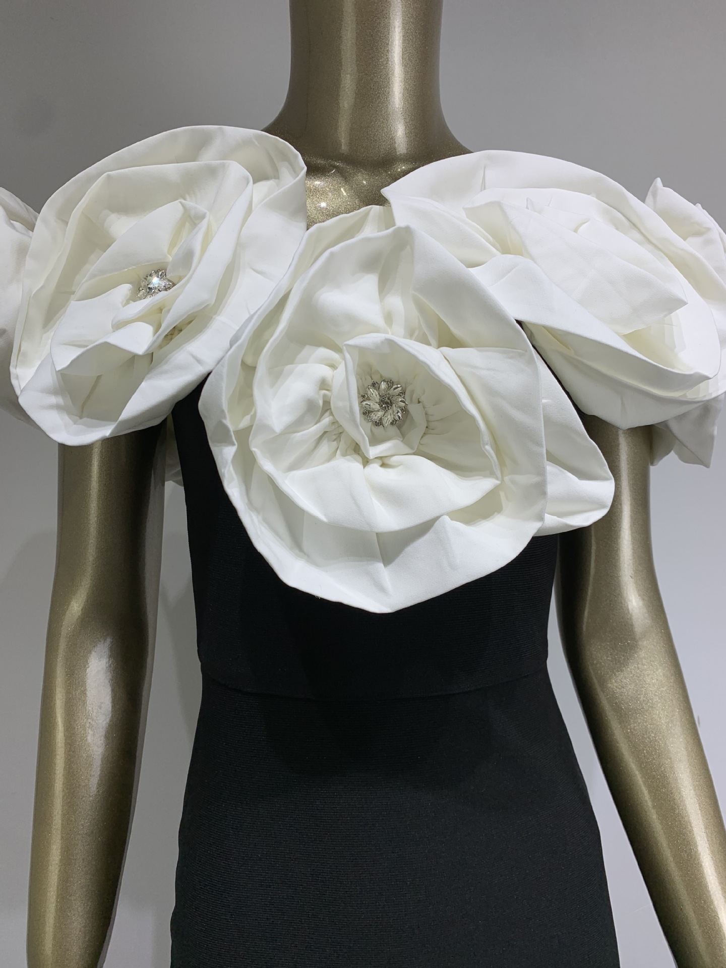 Straight-Shoulder Mesh Dress, picture 7 of 8