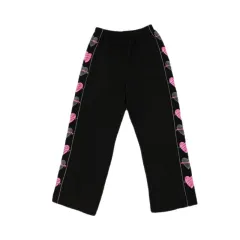 Core Graffiti All-matching Wide Leg Straight-leg Pants - Black - View 1