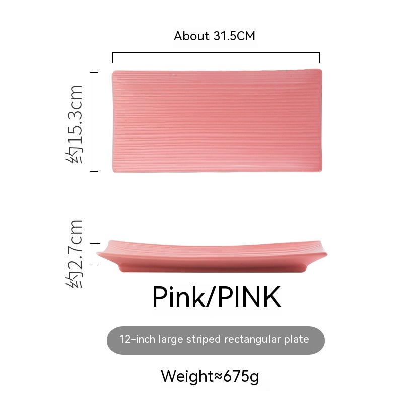 Pink Long Plate