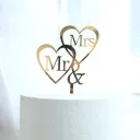 Double Layered Heart Mr Mrs
