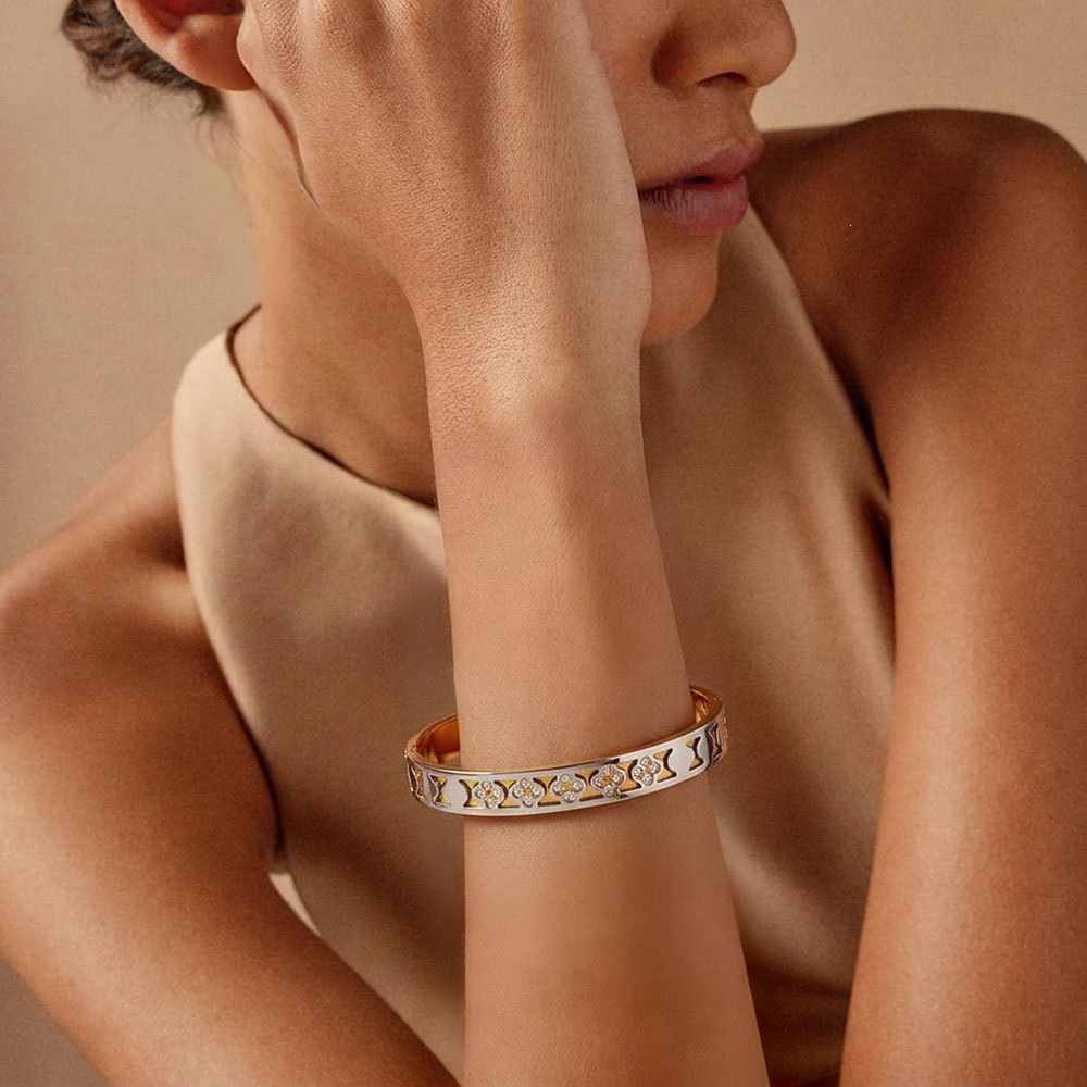 Spliced Double-layer Stainless Steel Bracelet