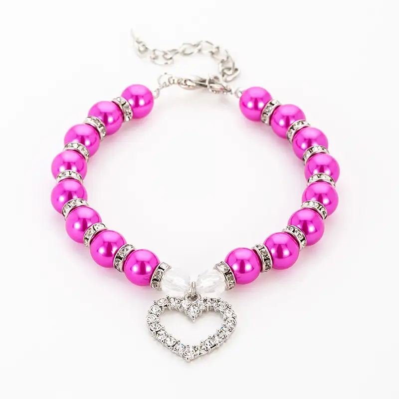 Pearl Necklace Pet Collar Decoration