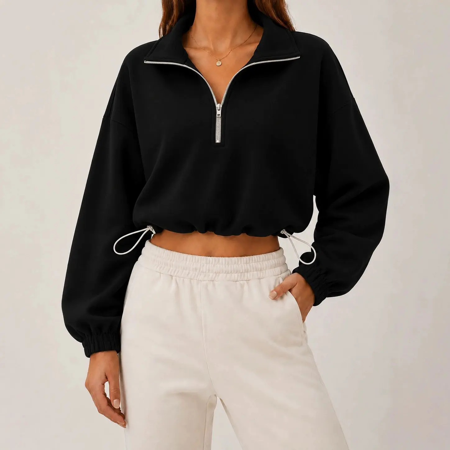 Womens Loose-fit Long-sleeve Top