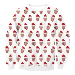 Women's Santa Claus Elk Long Sleeve Round Neck Loose Sweatshirt - Swys012-Xl - View 1