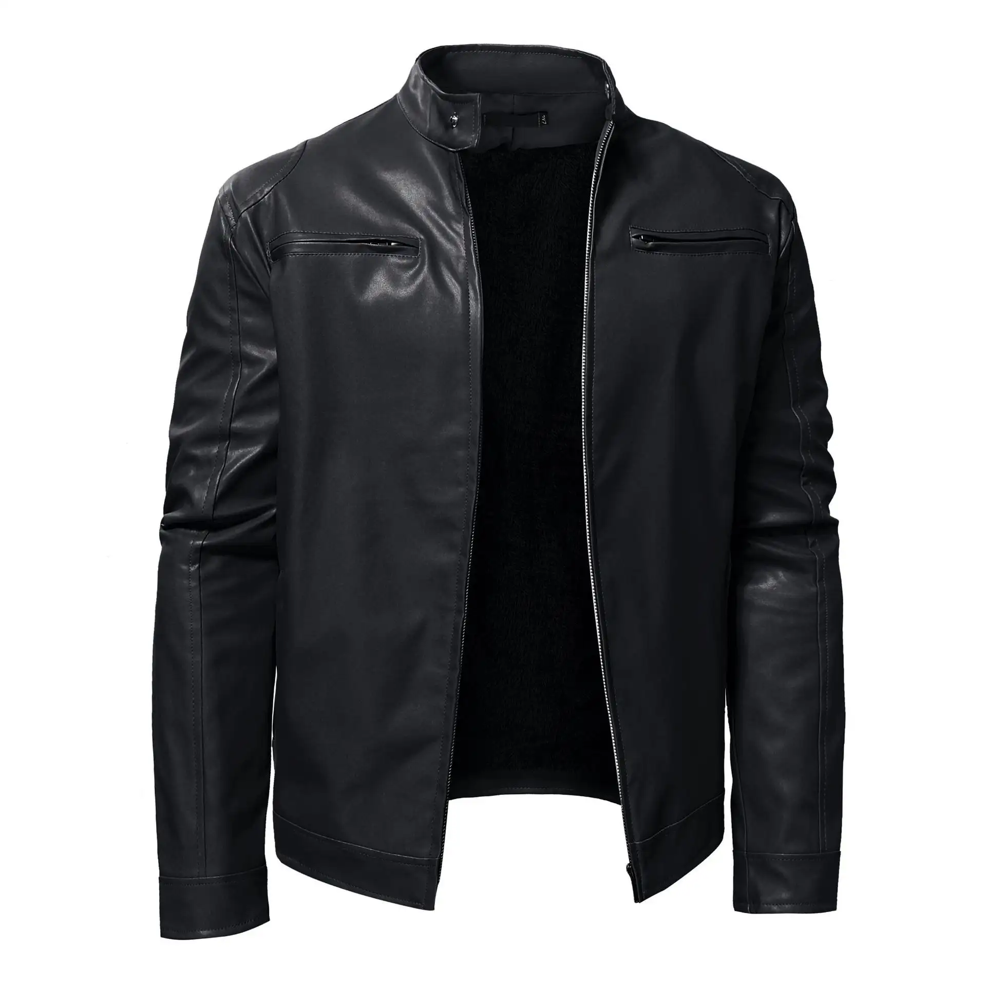 Men's Business Gentleman Fleece-lined Thickened Zipper Cardigan