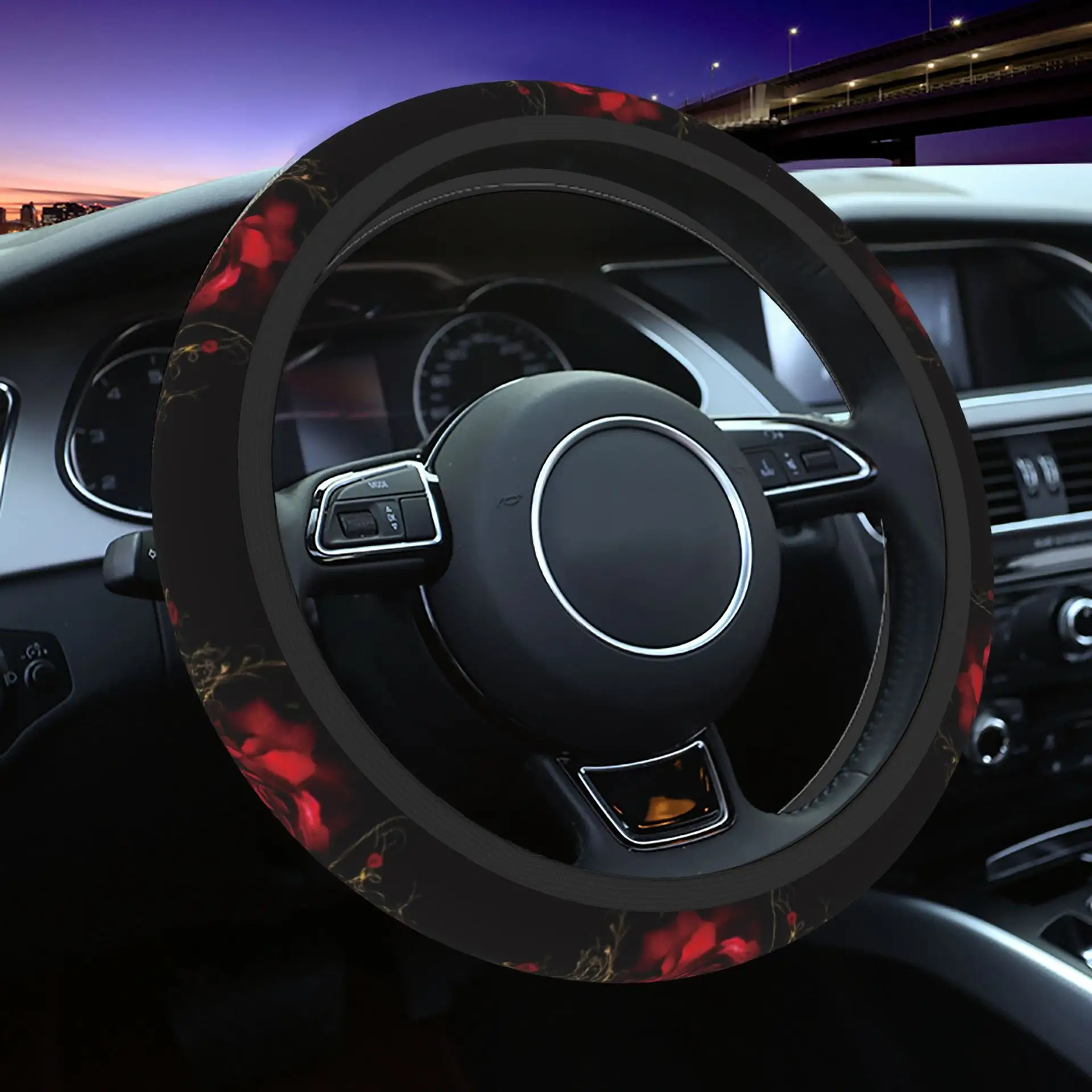 Printed Car Steering Wheel Cover