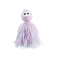 Pet Cat Can Hang Bite-resistant Woolen Yarn Ball Toys - Pink Blue - View 1