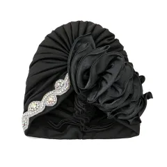 Fashion Female Indian Saree Lady Sleeve Cap - Black - View 1