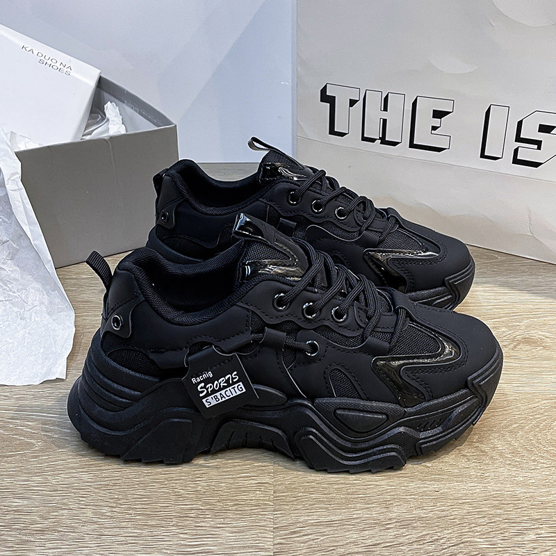 Versatile Breathable Mesh Platform Casual Sneakers