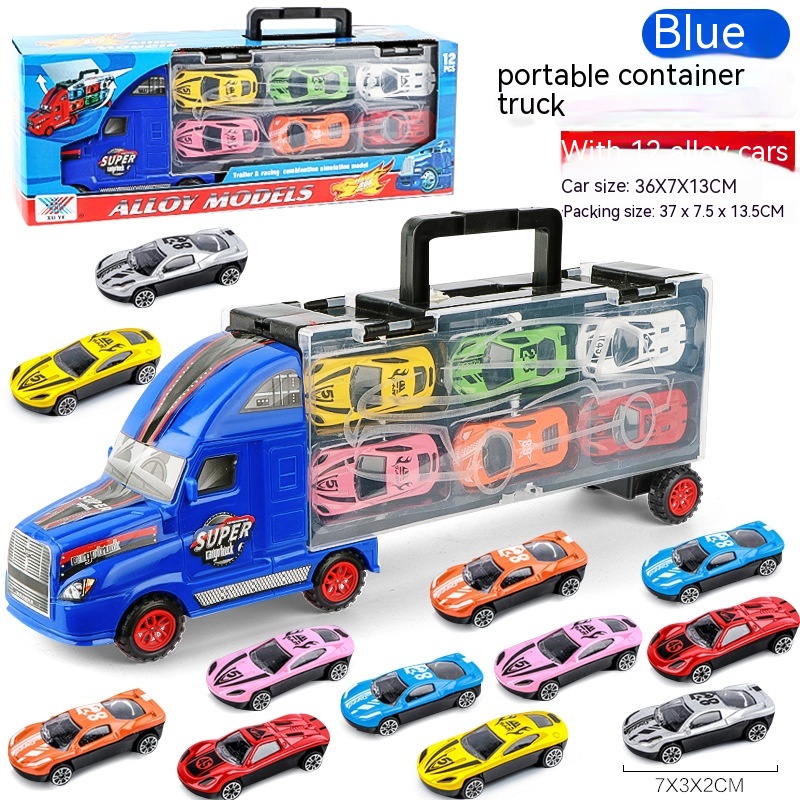 Blue With 12 Pieces Metal Car