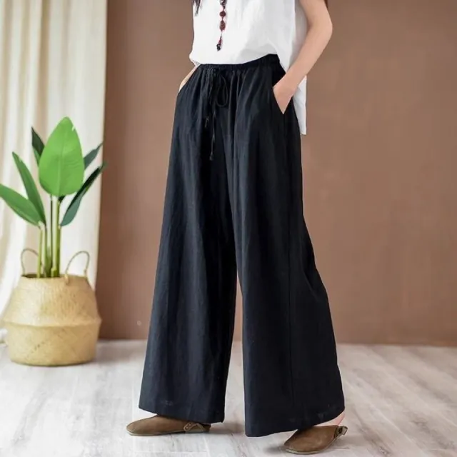 Women's Artistic Retro Loose All matching Casual Pants Black - Shop at LoveMi