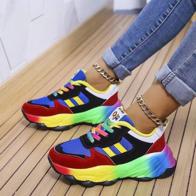 Spring And Autumn Color Dad Shoes Red - Shop at LoveMi