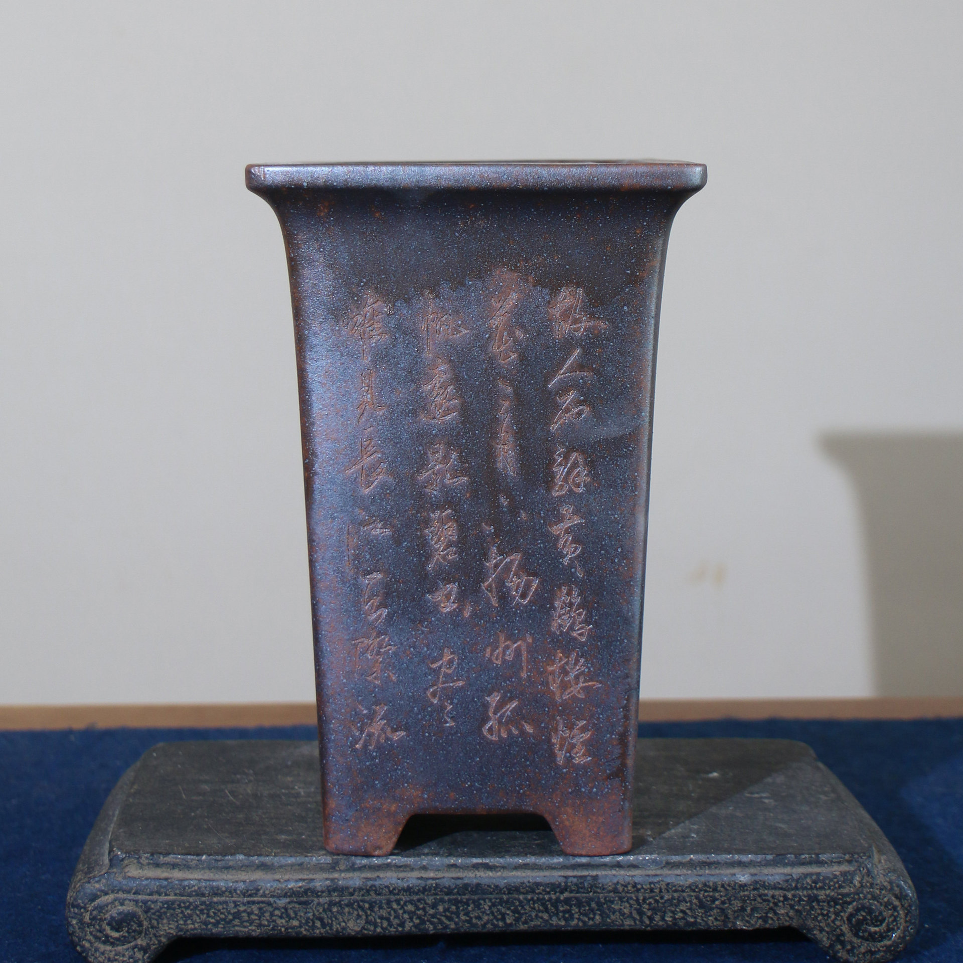 Zisha Orchid Fine Handcrafted Bonsai Pot Ceramic Square Wood-fired Orchid Basin 4