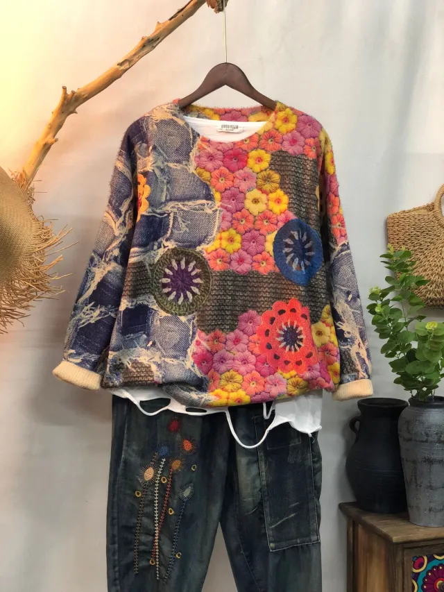 New Women's Loose fitting Round neck Sweater For Outerwear T351 Free Size - Shop at LoveMi