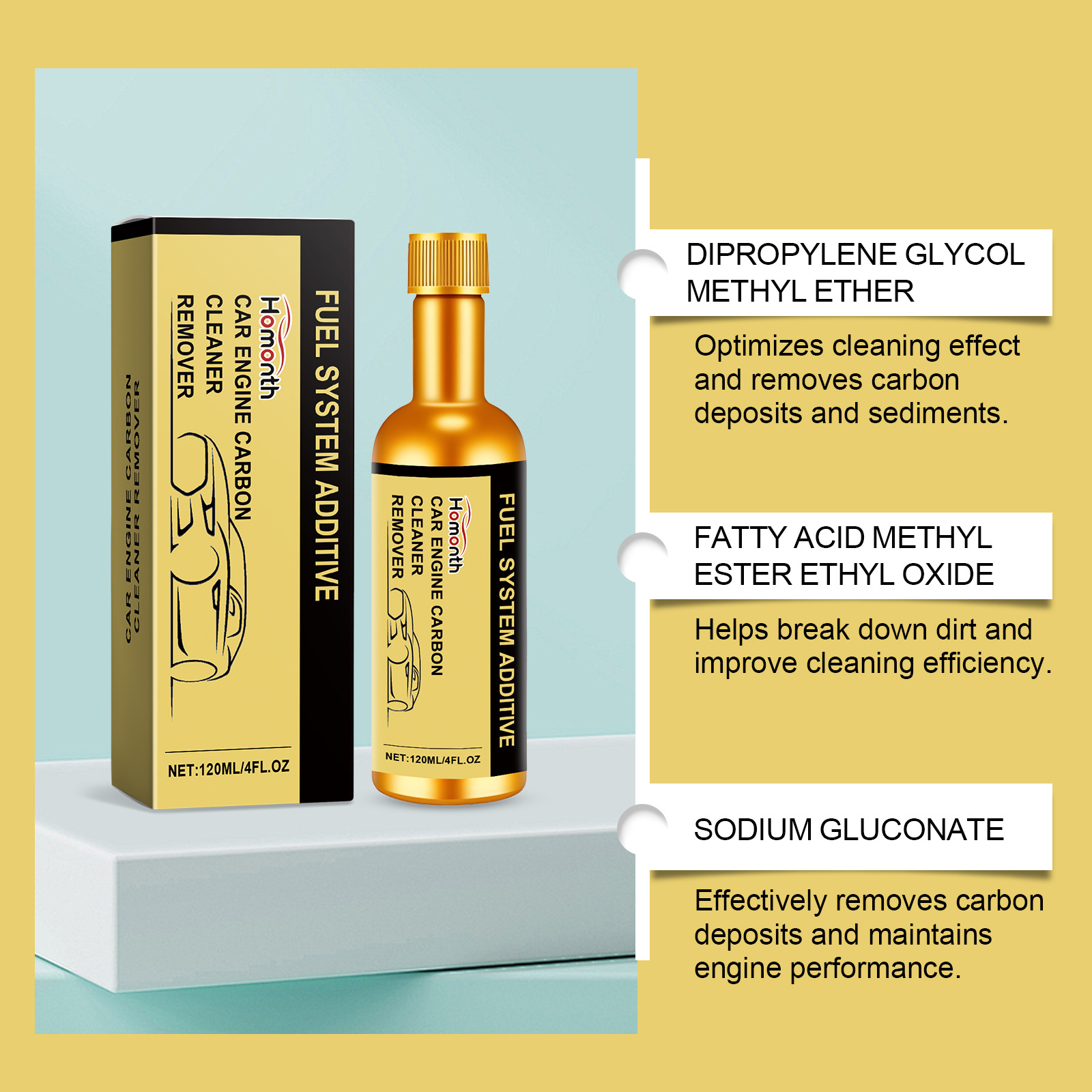 Car Engine Carbon Cleaning Noise Reduction Cleaning Maintenance Engine Protector - Image 4