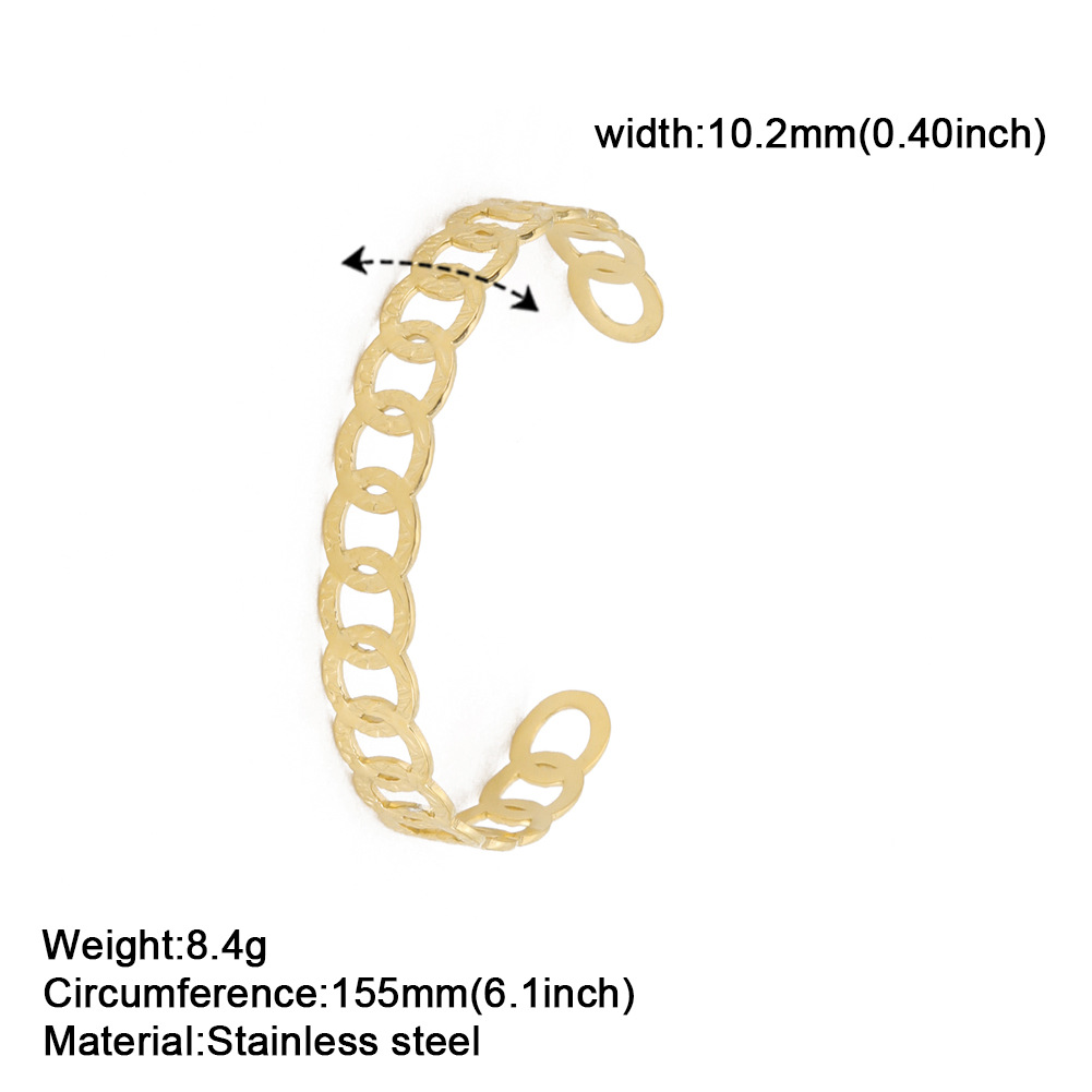 Simple C-type Stainless Steel Metal Bracelet