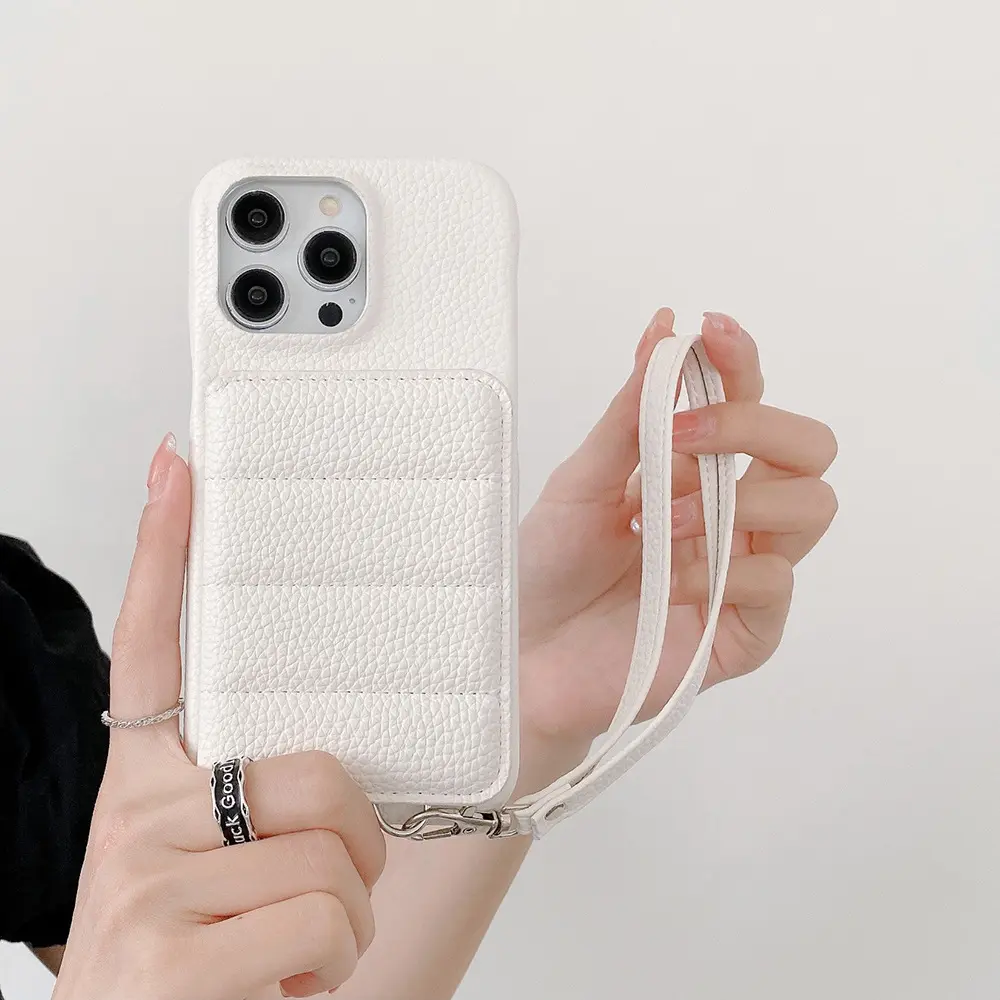 Drop-resistant Leather Down Card Holder Phone Case