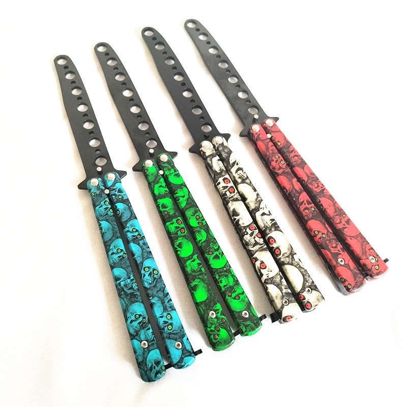 Title 7, 3D Skull Butterfly Knife Exercise Tool