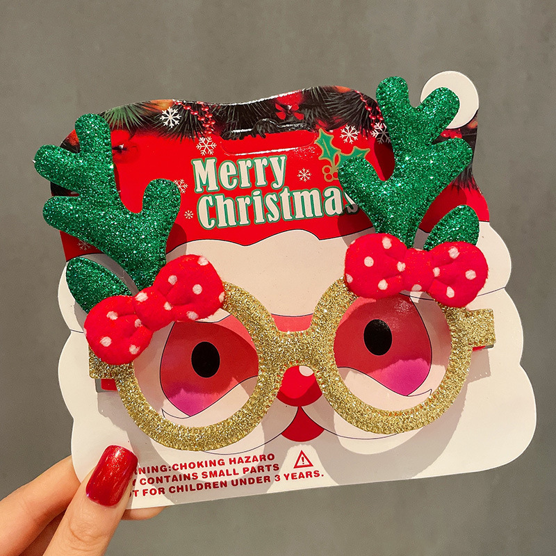 Christmas Elk Glasses Frame Dress Up Couple - Image 14