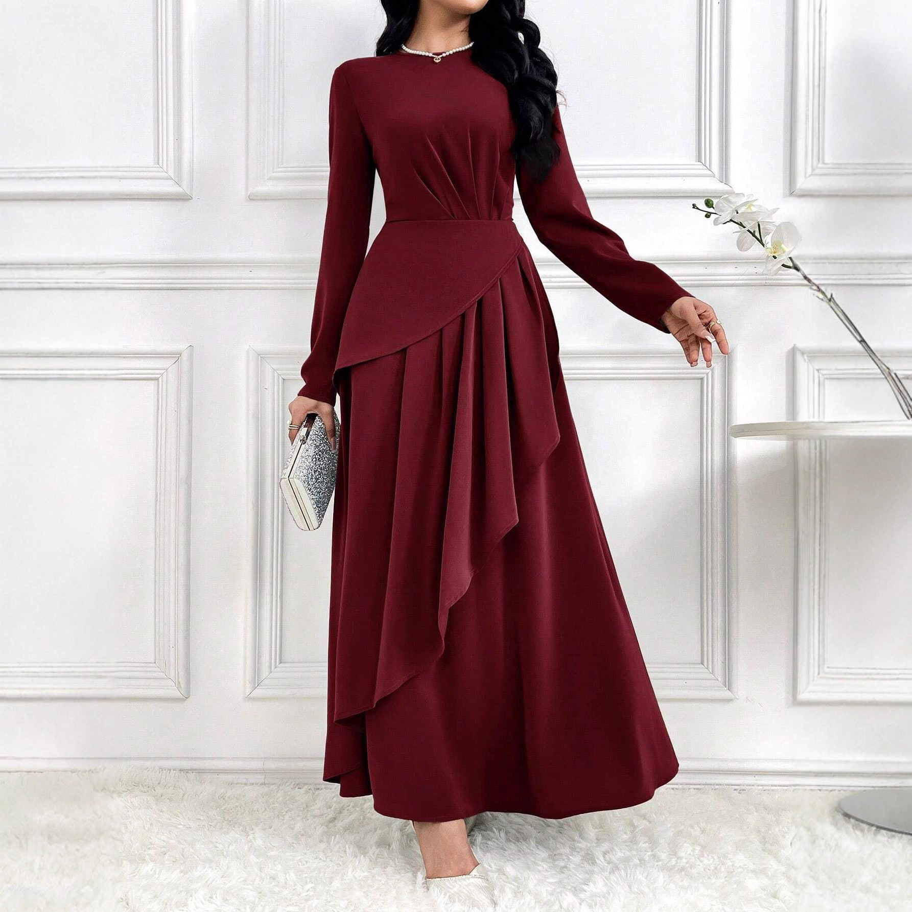 Fashionable Long-sleeved Elegant Dress