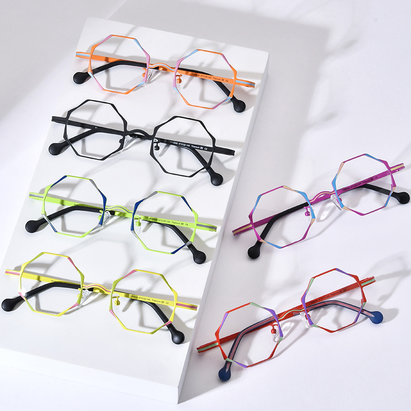 Women's All-match Multicolor Ultra-light Pure Titanium Myopia Glasses - Image 4