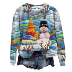 Christmas Street Fashion Round-neck Shirt Top - Style 2-4Xl - View 1
