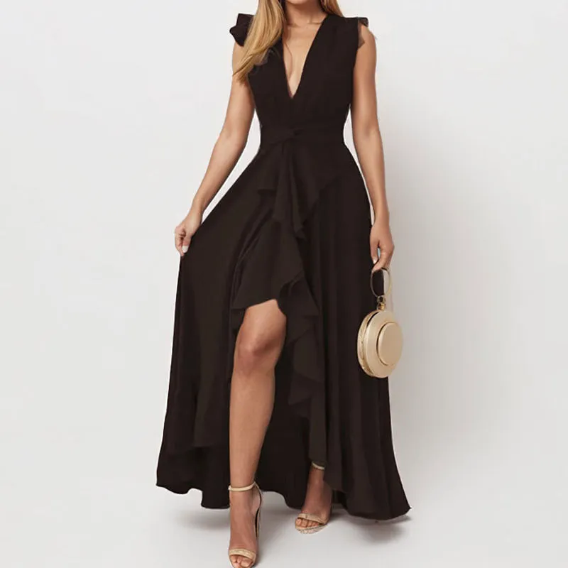 European And American Temperament Commute Design Sense Dress Women - Black